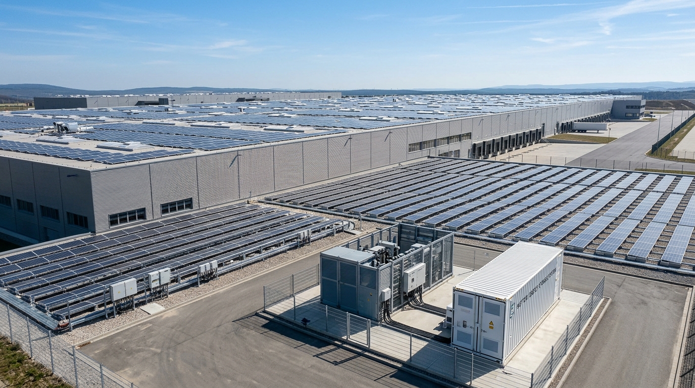 Wizualizacja instalacji 200 kWp + 233 kWh