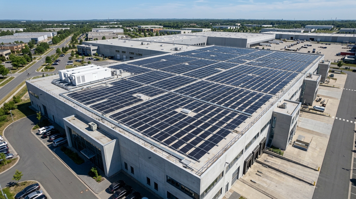 Wizualizacja instalacji 40 kWp + 186 kWh